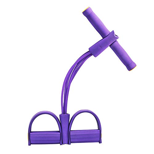 LncBoc 4 tubos de tensión elástica para sentarse, ejercicio de tirón, banda de resistencia con asa, levantamiento de pesas para abdominales, cintura, brazo, piernas y entrenamiento adelgazante