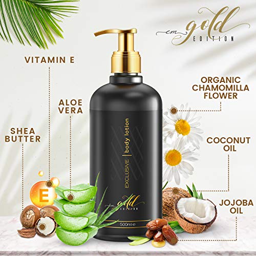 Loción Corporal Antimanchas 500 ml – Loción Blanqueadora, Despigmentante, Aclaradora y Hidratante Para Pieles Sensibles, Con Vitamina E y Camomila, Para Hombres y Mujeres, Sin Parabenos