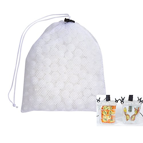 Locisne Sous Vide Bolas de Cocina, 20mm, Sin BPA, 250 Bolas con Bolsa de Secado de Malla, Para Anova Joule Cocinas Cocina de Agua, Contenedor