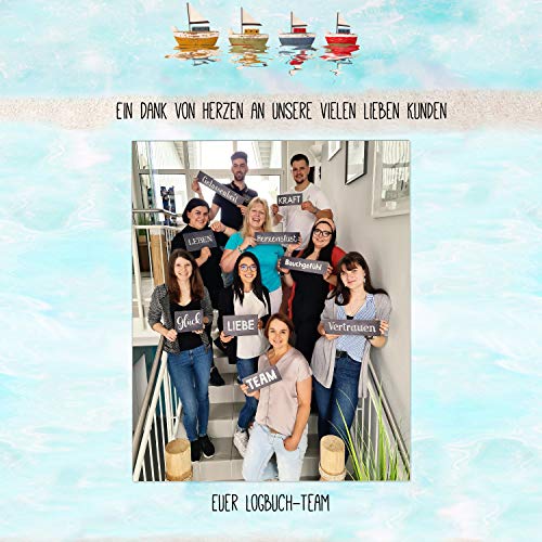 Logbuch-Verlag 10 anclas pequeñas de madera, azul y blanco, de 5 cm, con cordón, para colgar ancla, ancla colgante, ancla de barco, adorno marítimo, náutico, barco,amuleto, souvenir