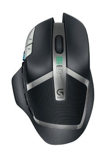 Logitech G602 Ratón Inalámbrico, 2,500 dpi, 11 Botones Programables, Batería de 250h, Memoría Integada, Compatible con PC/Mac, Versión Alemana,Negro