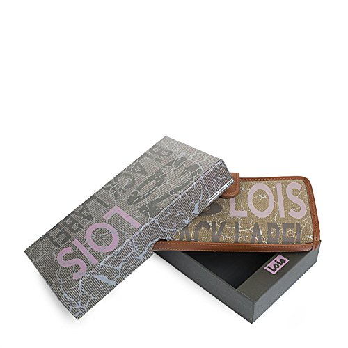 Lois - Cartera Grande de Mujer. Billetero Monedero y Tarjetero. Gran Capacidad. Tarjetas Documentación DNI y Billetes. Caja para Regalo. Práctico y Completo. Marca. 91718, Color Kaki