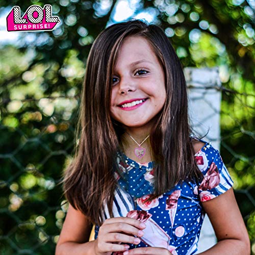 L.O.L. Surprise ! Colgante Para Niñas De Sus Muñecas LOL Favoritas | Collar Niña Cuello Rosa O Morado Con Mini Cristales Y Mini Fotos De Las Muñecas | Joyería Niñas