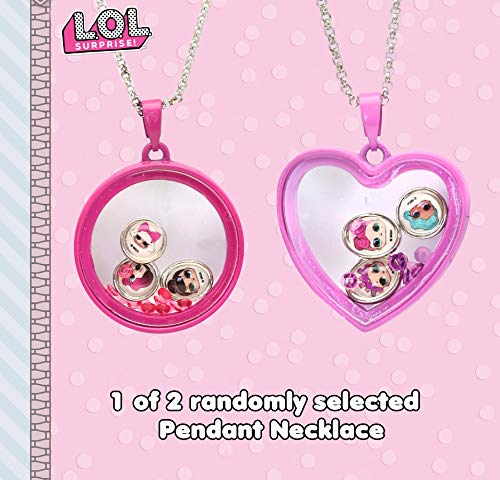 L.O.L. Surprise ! Colgante Para Niñas De Sus Muñecas LOL Favoritas | Collar Niña Cuello Rosa O Morado Con Mini Cristales Y Mini Fotos De Las Muñecas | Joyería Niñas