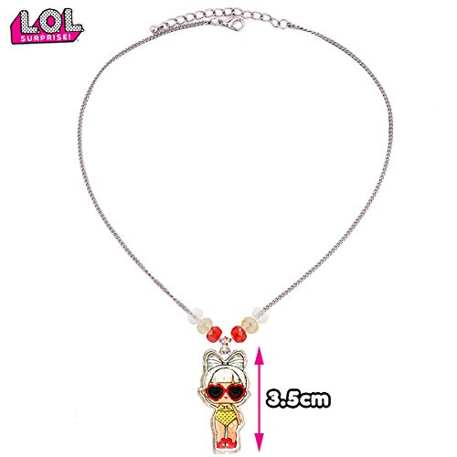 L.O.L. Surprise ! Collar Con Colgantes Para Niñas Con Sus Muñecas LOL Favoritas | Bonita Joyería Con Mini Muñecas Queen Bee, Baby Cat, Fancy, SPF Q.T, Merbaby O Dawn | Selección Sorpresa De 1 Pieza