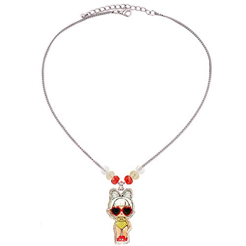 L.O.L. Surprise ! Collar Con Colgantes Para Niñas Con Sus Muñecas LOL Favoritas | Bonita Joyería Con Mini Muñecas Queen Bee, Baby Cat, Fancy, SPF Q.T, Merbaby O Dawn | Selección Sorpresa De 1 Pieza