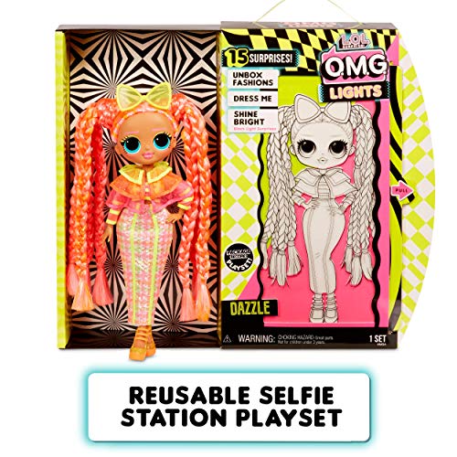 L.O.L. Surprise! Muñecas de Moda Coleccionables - con 15 Sorpresas, Ropa y Accesorios - Dazzle - Serie O.M.G. Lights