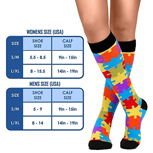 Longwu (3 pares Calcetines de Compresión Recuperación para Hombres y Mujeres (20-30 mmhg) Ideal para Dolor de Espinillas,Deportes,Dolor de Piernas,Varices,Trombosis Venosa Grave, Embarazo