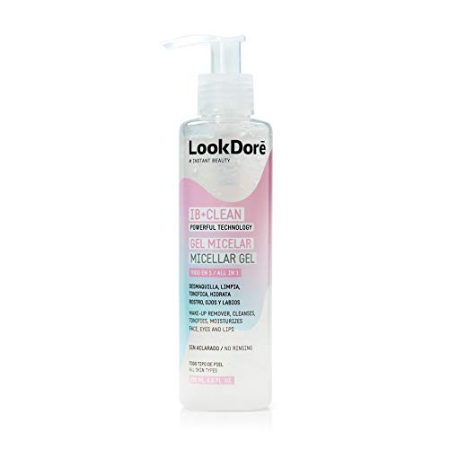 Lookdoré IB+Clean Gel Micelar Todo en 1 - Desmaquillante, Exfoliante e Hidratante - Todo tipo de piel