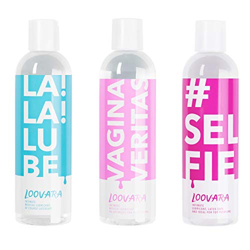 Loovara pack ahorro La Veritas of Lube | pack económico de 3, gel lubricante hidratante | ingredientes hidratantes y naturales | para juegos eróticos, el sexo o con juguetes sexuales