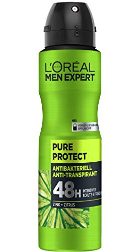 L'Oréal Men Expert Pure Protect - Desodorante en spray (150 ml)