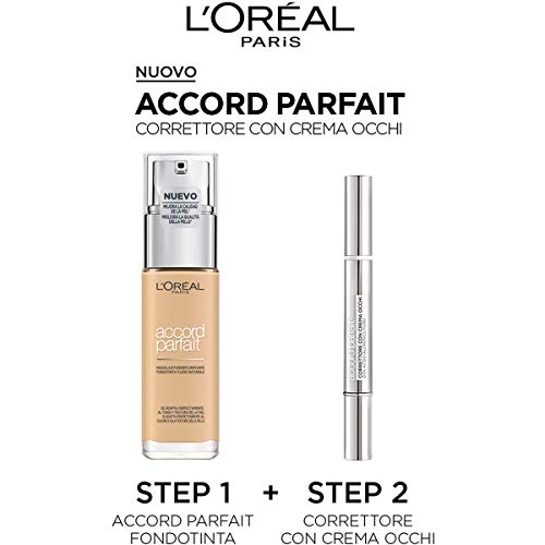 L'Oréal París Accord corrector Parfait Eye Cream in a Concealer tono medio claro 3-5.5R Peach