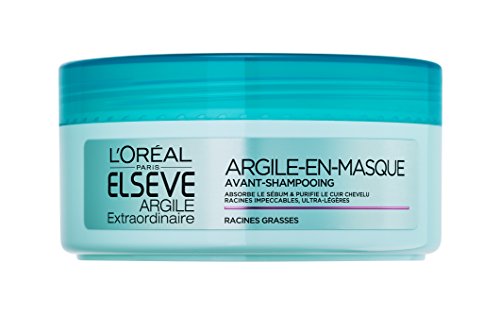 L'Oréal Paris Elvive extraordinario ante mascarilla de arcilla Champú para cabello graso 150 ml Juego de 2