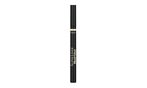 L’Oréal Paris Make-Up Designer Super Liner Black Velvet 01 Black delineador de ojos Líquido Negro - Delineadores de ojos (Líquido, Negro, Black, Mujeres, Satén, 11 mm)