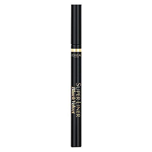 L’Oréal Paris Make-Up Designer Super Liner Black Velvet 01 Black delineador de ojos Líquido Negro - Delineadores de ojos (Líquido, Negro, Black, Mujeres, Satén, 11 mm)