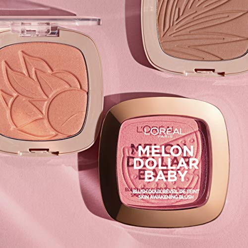 L'Oréal Paris Wake Up & Glow Melon Dollar Baby, Colorete, Tono Rosado