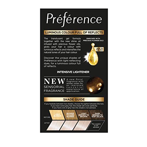 L'Oreal Preference tinte permanente para el cabello, 11.rubio cristal muy claro