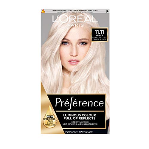 L'Oreal Preference tinte permanente para el cabello, 11.rubio cristal muy claro