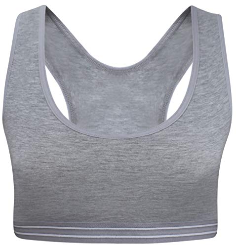 LOREZA 5 Top Interior para niña - Sujetador Deportivo Infantil - Modelo 1 - Pack de 5-10-11 años