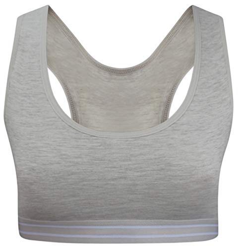 LOREZA 5 Top Interior para niña - Sujetador Deportivo Infantil - Modelo 1 - Pack de 5-10-11 años