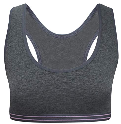 LOREZA 5 Top Interior para niña - Sujetador Deportivo Infantil - Modelo 1 - Pack de 5-10-11 años