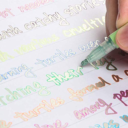 Los bolígrafos de contorno, 8 colores Outline Pen, bolígrafos de contorno de doble línea, tarjeta de regalo, bolígrafos de dibujo para felicitaciones de cumpleaños, escribir en cuadernos