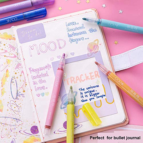 Los bolígrafos de contorno, 8 colores Outline Pen, bolígrafos de contorno de doble línea, tarjeta de regalo, bolígrafos de dibujo para felicitaciones de cumpleaños, escribir en cuadernos