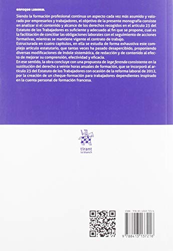 Los Derechos individuales De Formación En El Artículo 23 del estatuto De Los Trabajadores: 41 (Enfoque Laboral)