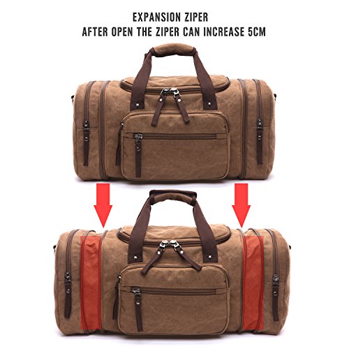 LOSMILE Bolsa de Viaje la Lona. (Marrón)