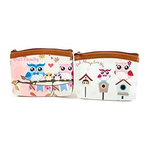 Lote 12 Monederos Búhos Happy - Detalles de bodas baratos originales - Monederos, Monederitos Originales y Baratos para invitadas