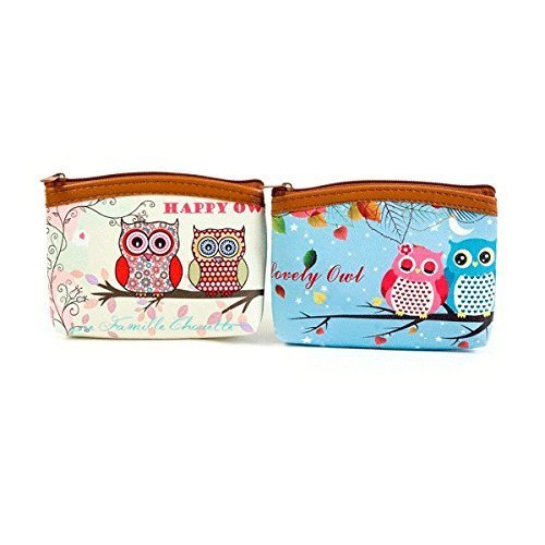 Lote 12 Monederos Búhos Happy - Detalles de bodas baratos originales - Monederos, Monederitos Originales y Baratos para invitadas