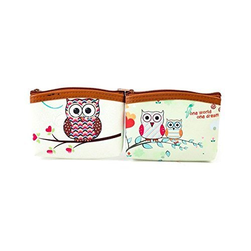 Lote 12 Monederos Búhos Happy - Detalles de bodas baratos originales - Monederos, Monederitos Originales y Baratos para invitadas