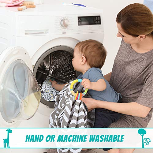 Lote 2 Sabanas Cuna 140x70x15cm, Momcozy Protector Colchon/Cubre Cunas Bebe/Aabanas Cama 100% Algodón. Ajustables con Gomas