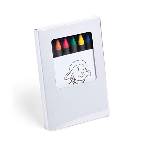 Lote de 20 estuches cada uno incluye 6 ceras más un bloc con 20 hojas con dibujos para colorear. Regalos infantiles cumpleaños, colegios