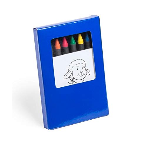 Lote de 20 estuches cada uno incluye 6 ceras más un bloc con 20 hojas con dibujos para colorear. Regalos infantiles cumpleaños, colegios