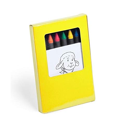 Lote de 20 estuches cada uno incluye 6 ceras más un bloc con 20 hojas con dibujos para colorear. Regalos infantiles cumpleaños, colegios