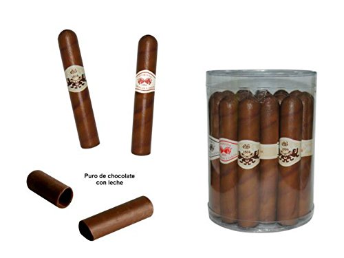 Lote de 20 Puros de Chocolate con Leche Golosinas. Juguetes y Regalos Baratos para Fiestas de Cumpleaños, Bodas, Bautizos, Comuniones y Eventos.   