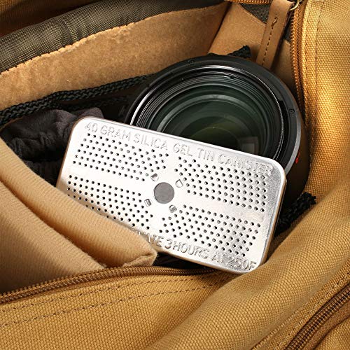 LotFancy Gel de Sílice Desecante de Bote, Cambio de Color Perlas de Naranja Reutilizable Deshumidificador 40g x 2 Cajas, No Tóxico, Seguro, Sin Cloruro de Cobalto II