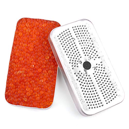 LotFancy Gel de Sílice Desecante de Bote, Cambio de Color Perlas de Naranja Reutilizable Deshumidificador 40g x 2 Cajas, No Tóxico, Seguro, Sin Cloruro de Cobalto II