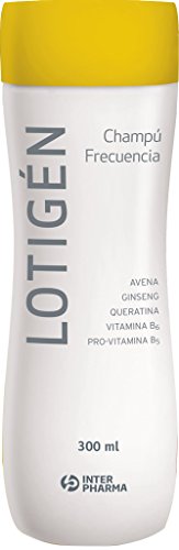 LOTIGÉN – Champú suave 100% natural de uso frecuente, diseñado para la higiene diaria del cabello. Champú con queratina, avena y vitaminas para cabello dañado, frágil y fino – 300 ml