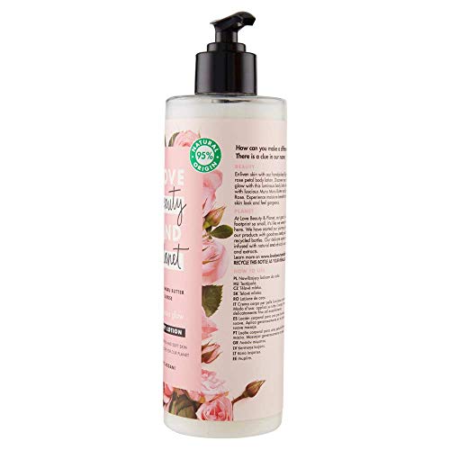 Love Beauty and Planet - Loción corporal manteca de muru muru y rosa Delicious Glow - 400 ml