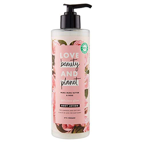 Love Beauty and Planet - Loción corporal manteca de muru muru y rosa Delicious Glow - 400 ml