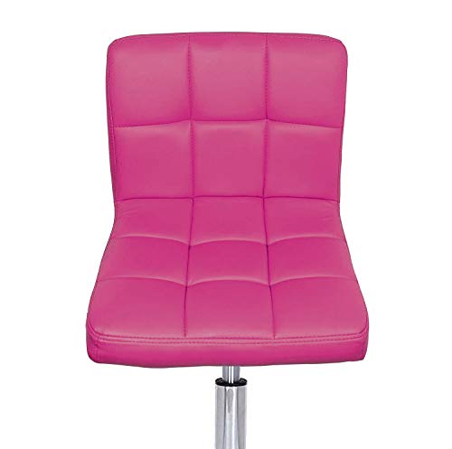 LOVECRAZY Silla de Trabajo Taburete Oficina Giratorio con Ruedas para Peluquería, Cosmética, Dentista, Hogar Diferete Color (Fucsia sin Brazo, 1 Unidad)