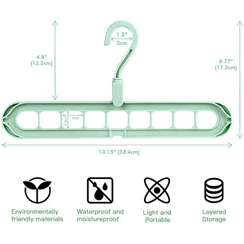 LOVEXIU Perchas Ropa Plegable, Magic Hanger 4 PCS, Perchas Plegables Armario Giratorio, Perchas Multiples Ahorra Espacio, Perchas Magicas Multifuncionales, Perchas Organizadoras Ropa para Armario