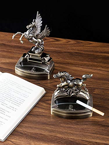 LOYWT Cenicero Personalidad Creativa Tendencia hogar Multifuncional cenicero Anti-Mosca cenicero Retro-P