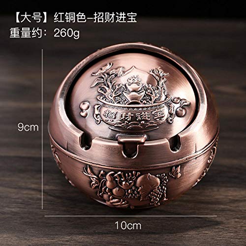 LOYWT Cenicero Personalidad Creativa Tendencia hogar Multifuncional cenicero Anti-Mosca cenicero Retro-P