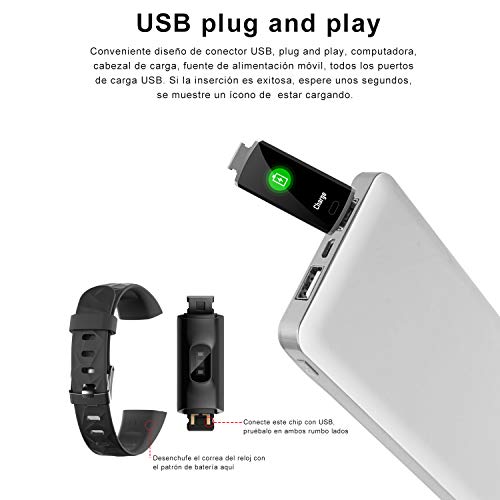 LOZAYI Pulsera de Actividad, Pulsera Actividad Inteligente, IP67, Reloj Inteligente para Mujer y Hombre, con Pulsómetro, Blood Pressure, Monitor de Sueño, Podómetro, para Android y iOS Teléfono Móvil