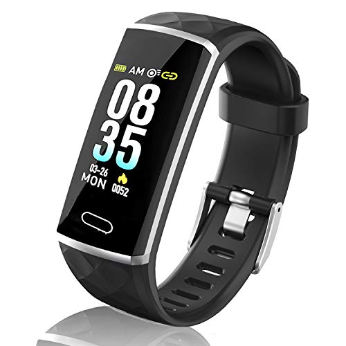 LOZAYI Pulsera de Actividad, Pulsera Actividad Inteligente, IP67, Reloj Inteligente para Mujer y Hombre, con Pulsómetro, Blood Pressure, Monitor de Sueño, Podómetro, para Android y iOS Teléfono Móvil