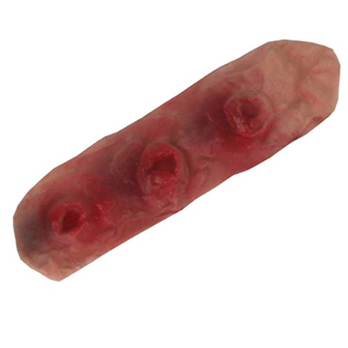 LQH Halloween de Miedo Falso Zombi Cicatriz Tatuajes Cicatrices Feroz Maquillaje Sangriento Horror Decoración de látex Herida Lesión Etiqueta engomada del Partido Puntales (Size : D)