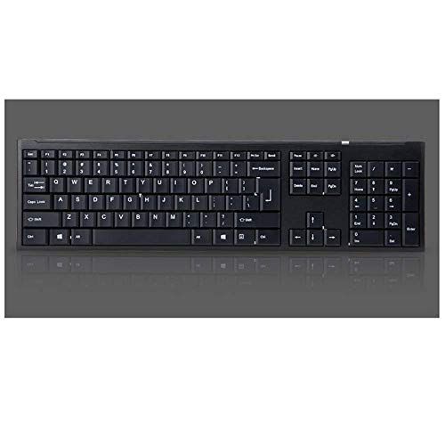 LQH Teclado Teclado inalámbrico y ratón inalámbricos Wireless Gaming Keyboard Wireless Keyboard Combo de ratón Delgado diseño Ligero y Delgado Teclado inalámbrico Ultra (Color : Black)